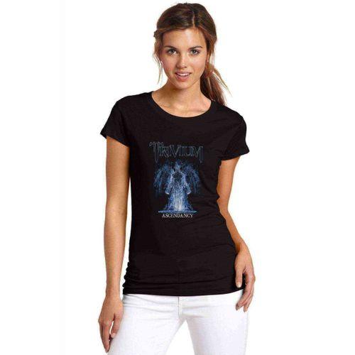 Trivium Ascendancy Metal Rock Müzik Music Baskılı Siyah Kadın Tshirt