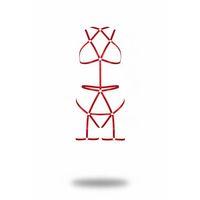 Kırmızı Body Harness Saten Şeritli Metal Halka Detaylı - Brf1200