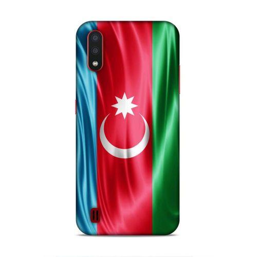 Samsung Galaxy A01 Uyumlu Kılıf Azarbaijan (36) Glitter Kılıf Tam Bayrak