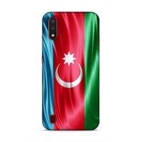 Samsung Galaxy A01 Uyumlu Kılıf Azarbaijan (36) Glitter Kılıf Tam Bayrak