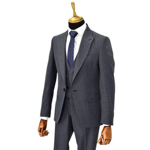 Erkek Silim Fit Yelekli Çift Yırtmaçlı Takım Elbise BGL-ST04737