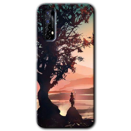 Realme 7 Kılıf HD Desen Baskılı Arka Kapak - Yalnız Savaşcı + Kırılmaz Cam