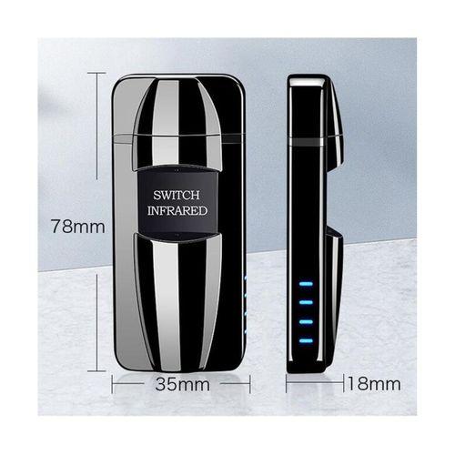 Sensörlü Alevsiz USB Şarjlı Tesla Çakmak Siyah