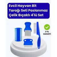 Evcil Hayvan Bakımı İçin Dayanıklı Ve Çok Amaçlı Tarak Seti (4 Parça)