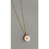 Kapaklı Güneş Kolye - Pembe