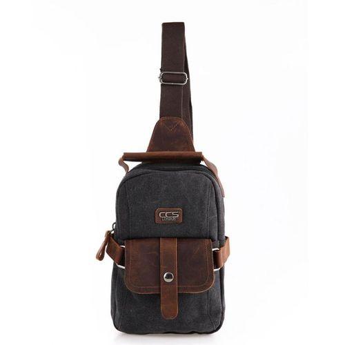 Ççs 51396 Kanvas Omuz Askılı Çapraz Çanta Siyah