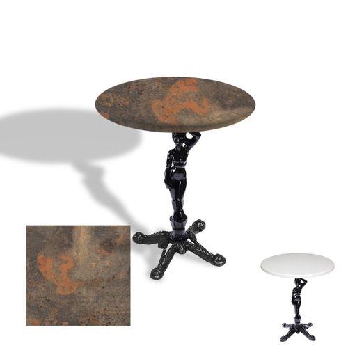 Dockers Çipa 1003 Döküm Ayak Yuvarlak Masa Çap 90cm - (Werzalit, Wermodin ve Allzalit Tabla) - Metalic Oxid 1