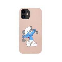 iPhone 12 Mini Güçlü Şirin Tasarımlı Pembe Telefon Kılıfı