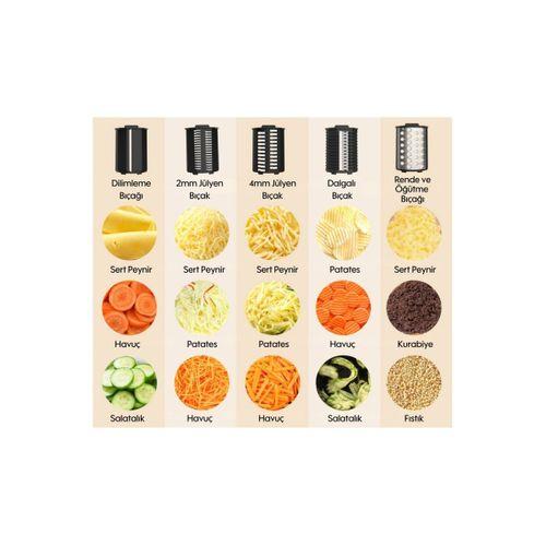 Yui M376 Plus Tam Otomatik Elektrikli Rende, Doğrayıcı Ve Rondo