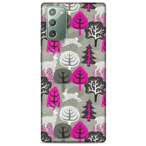 Samsung Galaxy Note 20 Kılıf Snowix (31) TPU Kılıf Fuşya Gri
