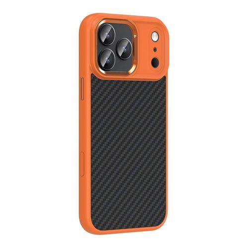 Apple iPhone 17 Pro Max Kılıf M-Safe Şarj Özellikli Karbon Fiber Görünümlü Zore Truva Silikon Kapak