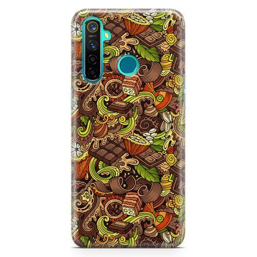 Realme 5 Pro Kılıf Krokan Cikolata Arka Kapak Koruma Desenli Full Koruyucu