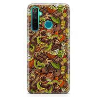 Realme 5 Pro Kılıf Krokan Cikolata Arka Kapak Koruma Desenli Full Koruyucu