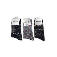 Barış Kalp Desenli Likralı Kadın Soket Çorap Adet