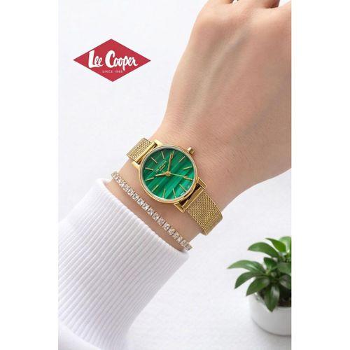 Lee Cooper Küçük Kasa Vintage Hasır Kordon 2 Yıl Garantili 3 Atm Kadın Kol Saati+Bileklik 08292.170