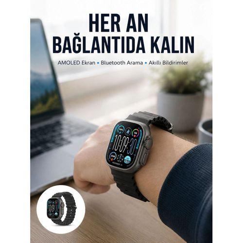 Amoled Akıllı Saat 49mm Bluetooth Arama Spor Ve Sağlık Yeni Nesil