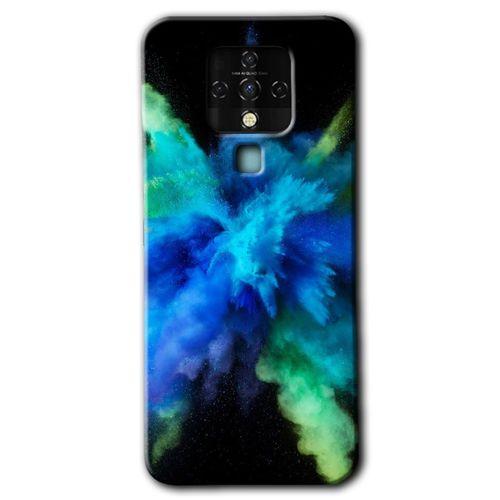 Tecno Camon 16 Kılıf HD Desen Baskılı Arka Kapak+Temperli Cam - Karışım 1