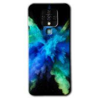 Tecno Camon 16 Kılıf HD Desen Baskılı Arka Kapak+Temperli Cam - Karışım 1