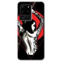 Galaxy S20 Ultra Kılıf HD Desen Baskılı Arka Kapak - Samurai Girl