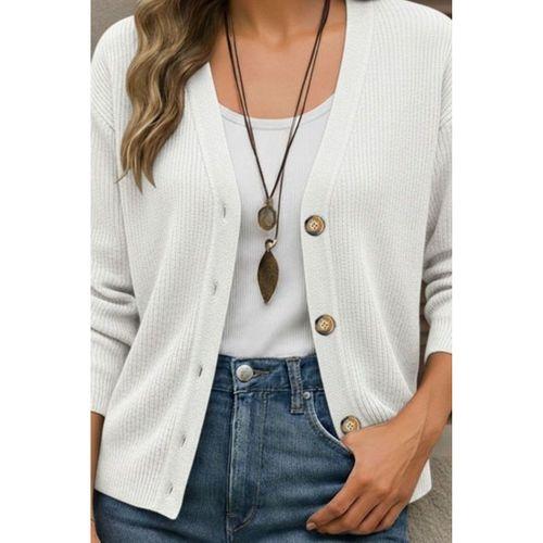 Düğme Detay Triko Bluz