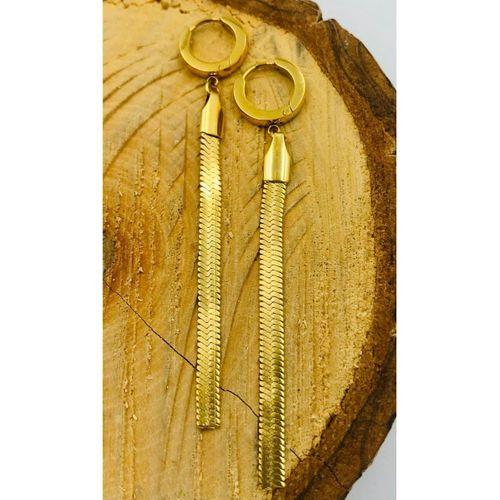 Gold Renk Figürlü Çelik  Küpe