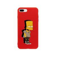 iPhone 7 Plus Simpson Tasarımlı Kırmızı Telefon Kılıfı