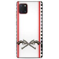 Lopard Samsung Galaxy Note 10 Lite Uyumlu Kılıf Tattoo's (28) Arka Kapak Tabanca Sövmesi