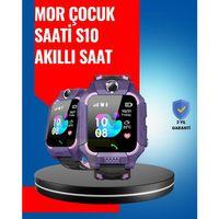 S10 Mor Akıllı Çocuk Saati Geçmiş Konum Ve Acil Durum Uyarılı