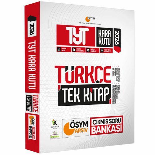 2026 TYT Türkçe Kara Kutu TEK KİTAP ÖSYM ARŞİV Çıkmış Soru Bankası Konu Özetli Dijital Çözümlü