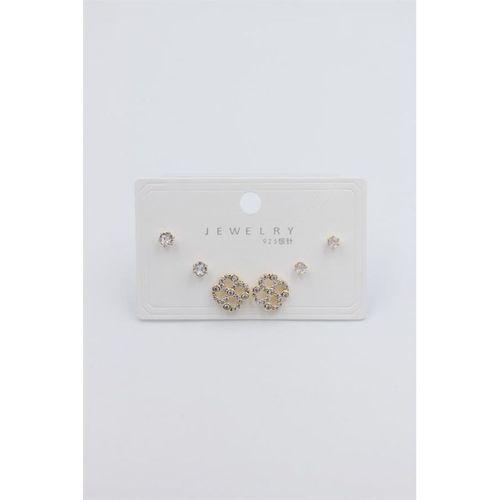 Çoklu Set Küpe - Altın