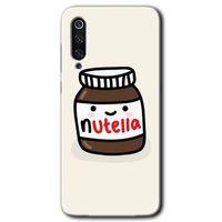 MRCİLETİSİM Xiaomi Mi 9 Kılıf Baskılı Kapak - Nutella Aşkım + 5D Tam Kaplayan Cam