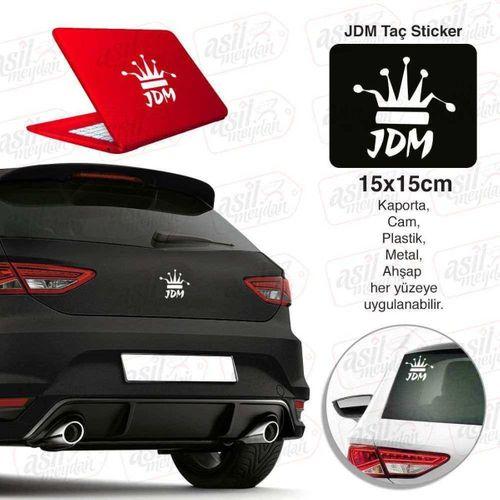 Jdm Kral Tacı Taç Beyaz Sticker - Araç Oto Araba Etiket, Arma, Aksesuar, Modifiye, Tuning