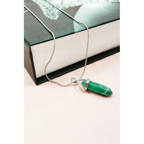 Yeşim Doğal Taşı Zincirli El Yapımı Tasarımlı Kolye Uç: 3,5 cm Zincir: 20 cm Kutulu