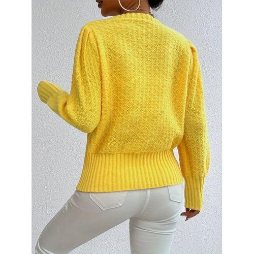 Kadın Uzun Kollu Bisiklet Yaka Triko Bluz