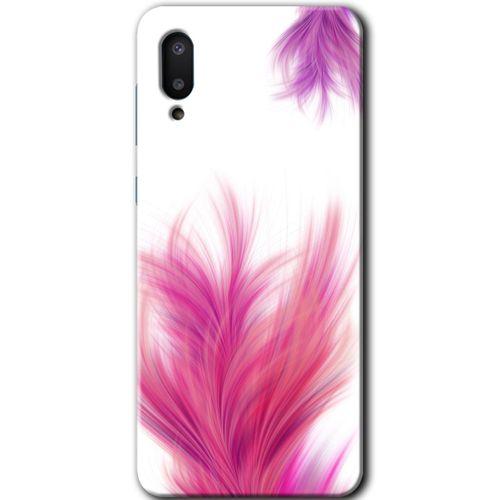 Galaxy A02 Kılıf HD Desen Baskılı Arka Kapak - Pembe Tüy + Kırılmaz Cam