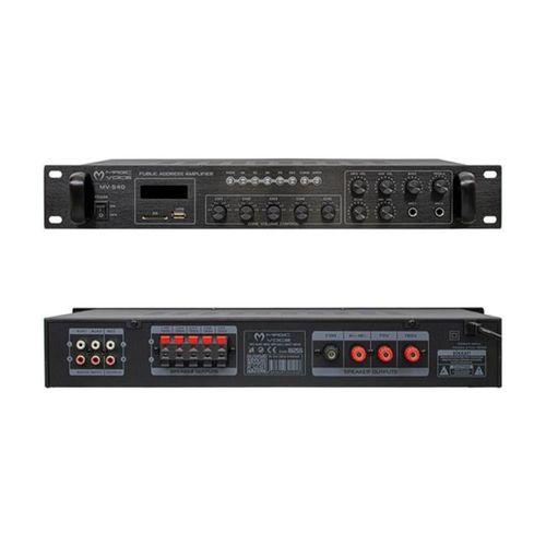 Magicvoice MV-540 100 Watt USB-SD-Bluetooth 2 Mikrofon Girişli 5 Bölgeli Hat Trafolu Anfi