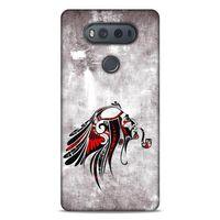 Lopard LG K61 Uyumlu Kılıf Tattoo's (43) Thin Fit Kılıf Pipolu Kızılderili