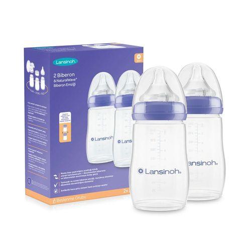Lansinoh Biberon 2li Natural Wawa Biberon Emziği 240ml