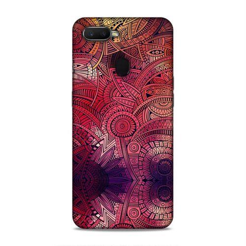 Oppo Ax7 Kılıf Kirmizi Pembe Motifler Arka Kapak Silikon Koruma Full Koruyucu