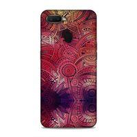 Oppo Ax7 Kılıf Kirmizi Pembe Motifler Arka Kapak Silikon Koruma Full Koruyucu