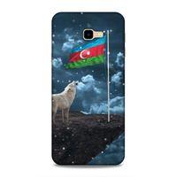 Samsung Galaxy J4 Plus Uyumlu Kılıf Azarbaijan (25) Antişok Kapak Kurt Bayrak