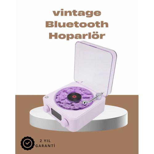 360° Sesli Kablosuz Hoparlör – Retro Tasarım Ve Projektör Işığı