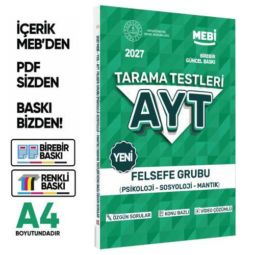 2027 YKS-AYT MEBİ-OGM Felsefe Grubu Özgün Tarama Testleri Kitabı A4 Boyut Renkli Görsel BASKI ÜCRETİ