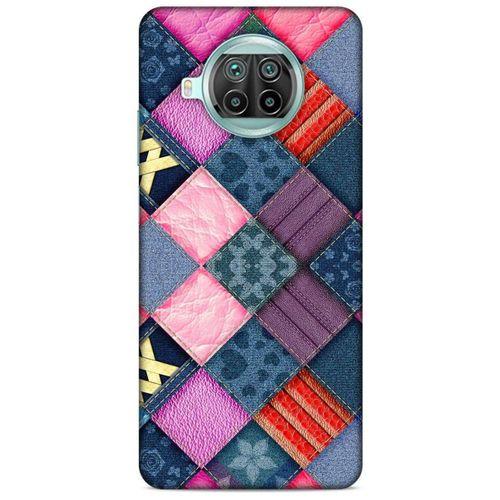 Xiaomi Mi 10T Lite 5G Kılıf Patchwork (39) Liquid Crystal Kılıf Şeker Pembe Bordo