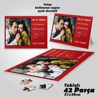 Asil Hobi Aşk Takvimi Sevgililer Gününe Özel Puzzle Fotoğraf Baskılı -yıldönümü Tarihli Yapboz