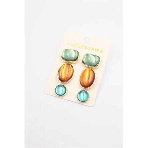 Taşlı Küpe - ÇOK RENKLİ