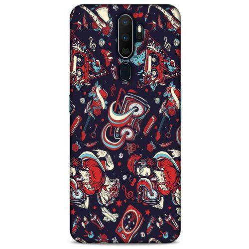 Retro (6) Desen Silikon Kılıf Renkli Oppo A9 2020 Kılıf