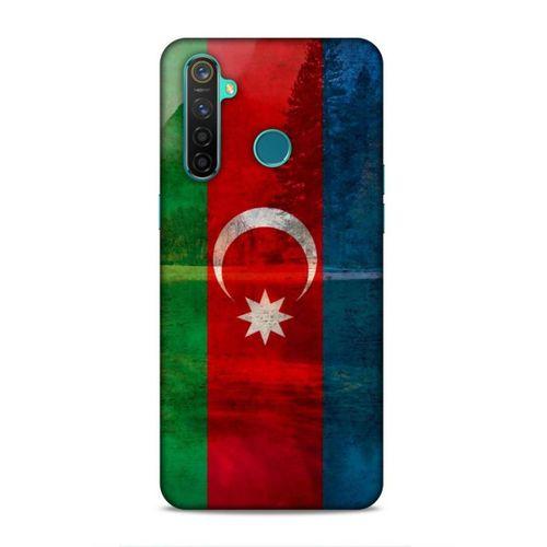 Realme 5 Pro Uyumlu Kılıf Azarbaijan (43) Thin Fit Kılıf Bayrak Manzara