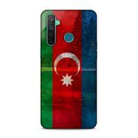 Realme 5 Pro Uyumlu Kılıf Azarbaijan (43) Thin Fit Kılıf Bayrak Manzara