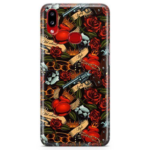 Samsung Galaxy A10s Kılıf Geçici Dövme Arka Kapak Koruma Desenli Full Koruyucu